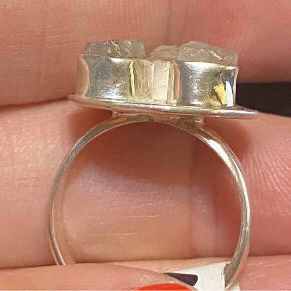 Ring Size 7 Moonstone Sterling Silver 925 Women Semi-Precious Stone - Picture 3 of 5